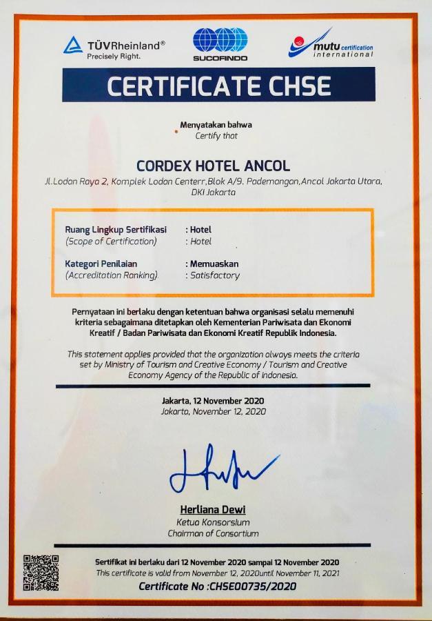 Cordex Hotel Ancol Jakarta Exterior photo